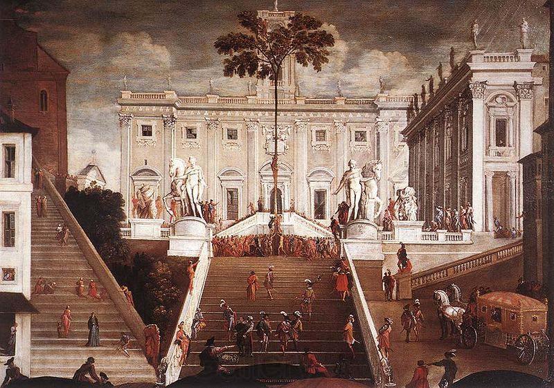 Agostino Tassi Competition on the Capitoline Hill Norge oil painting art